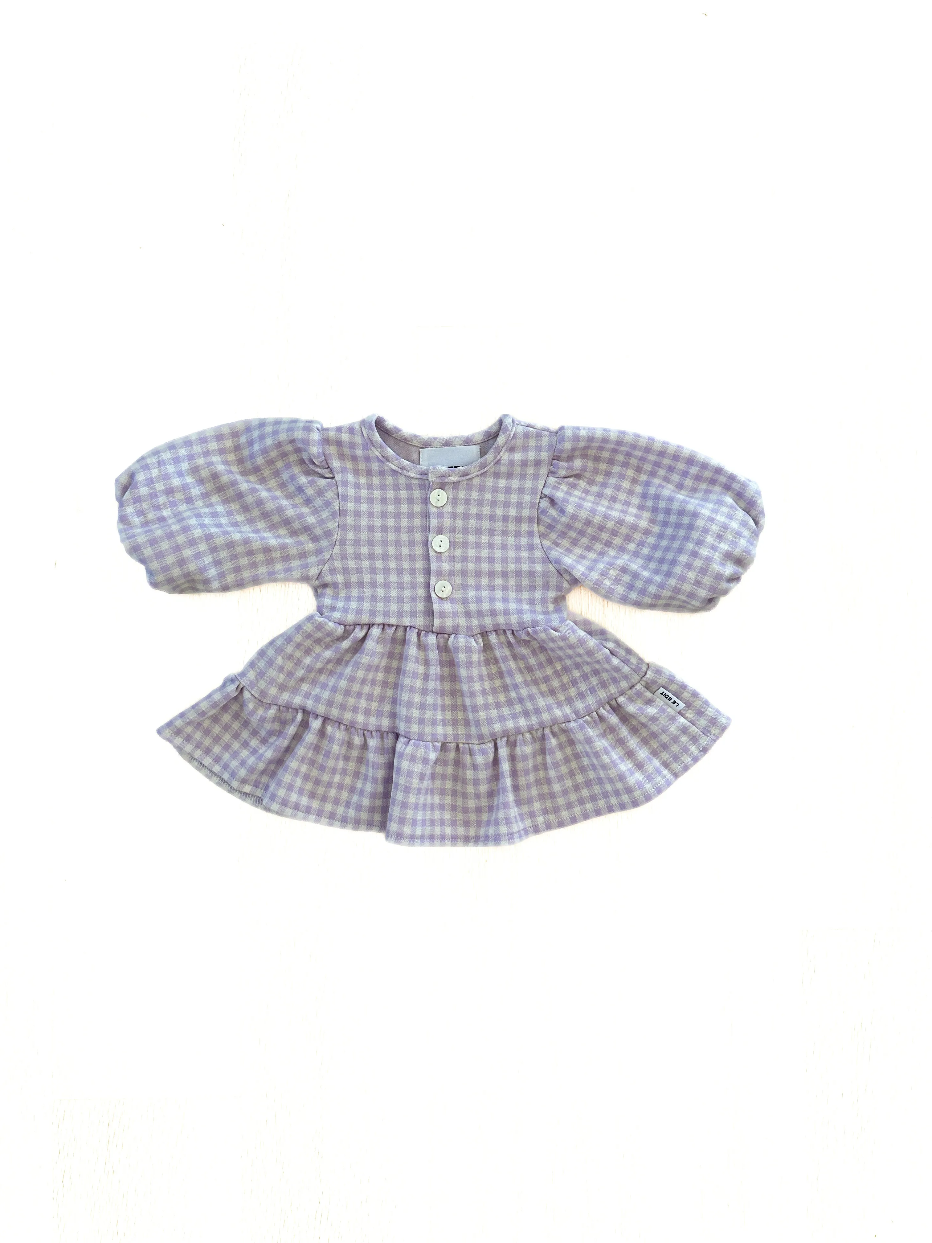 Womens Gingham Dress Lilac