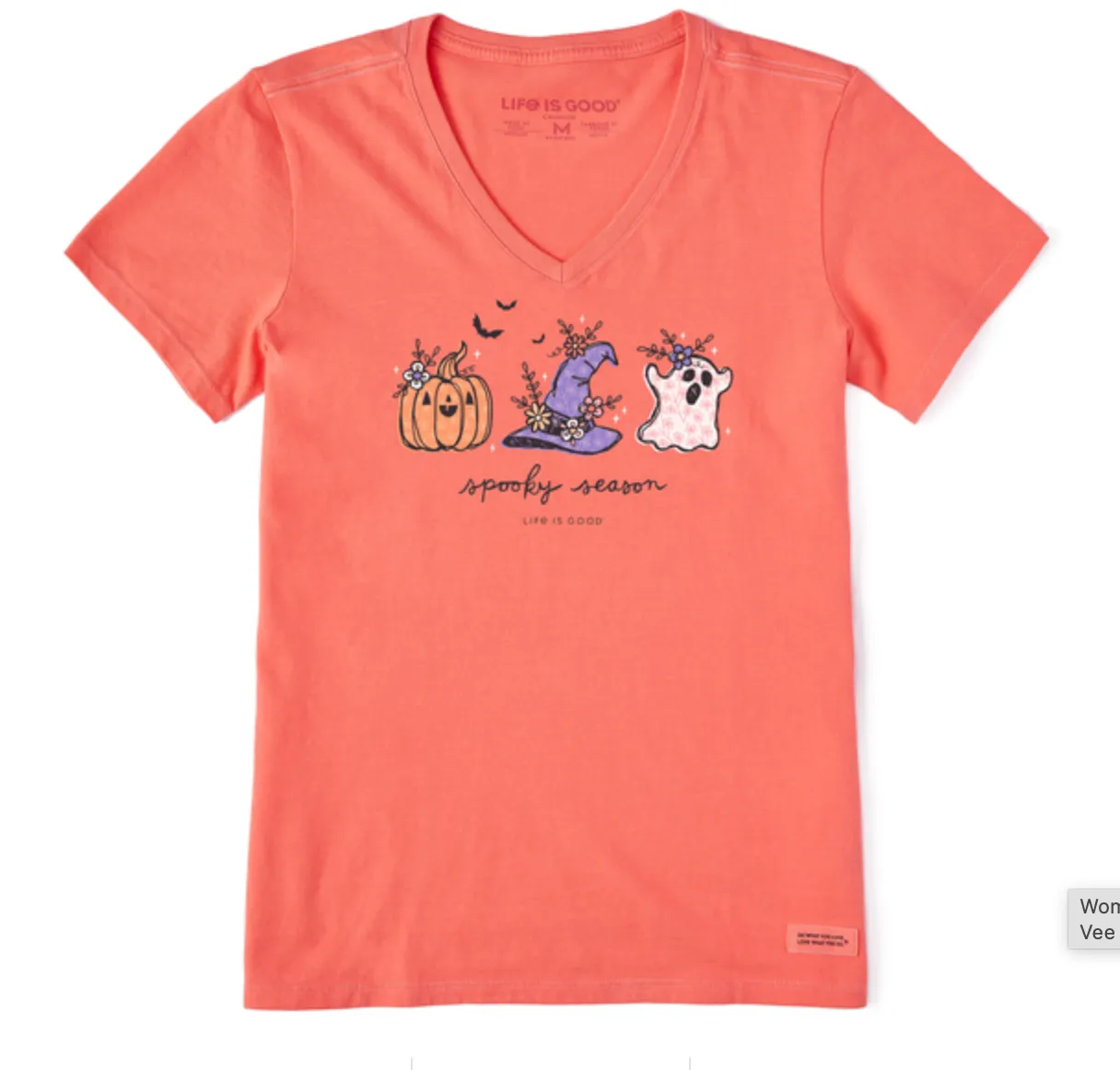 Women's Spooky Season Doodles Short Sleeve Vee